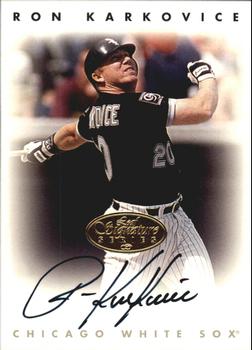 1996 Leaf Signature Series - Autographs Gold #NNO Ron Karkovice Front