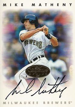 1996 Leaf Signature Series - Autographs Gold #NNO Mike Matheny Front
