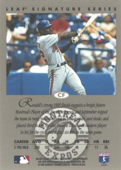 1996 Leaf Signature Series - Autographs Gold #NNO Rondell White Back
