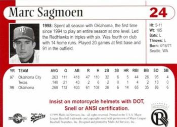 1999 Multi-Ad Oklahoma RedHawks #24 Marc Sagmoen Back