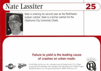 1999 Multi-Ad Oklahoma RedHawks #25 Nate Lassiter Back