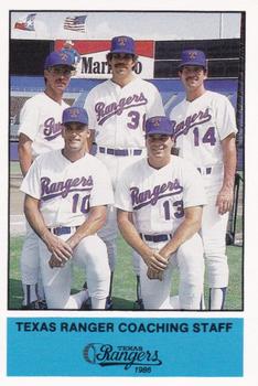 1986 Performance Printing Texas Rangers #NNO Coaches (Art Howe / Joe Ferguson / Tom House / Tom Robson / Tim Foli) Front