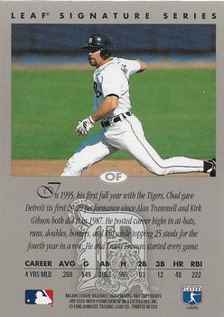 1996 Leaf Signature Series - Autographs Silver #NNO Chad Curtis Back