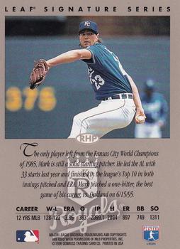 1996 Leaf Signature Series - Autographs Silver #NNO Mark Gubicza Back