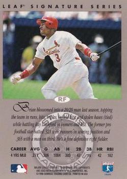 1996 Leaf Signature Series - Autographs Silver #NNO Brian Jordan Back