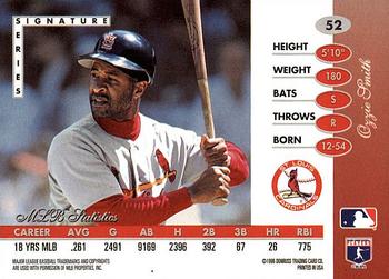 1996 Leaf Signature Series - Press Proofs Gold #52 Ozzie Smith Back