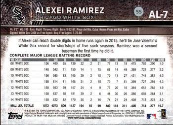 2015 Topps American League All-Stars #AL-7 Alexei Ramirez Back