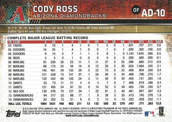 2015 Topps Arizona Diamondbacks #AD-10 Cody Ross Back