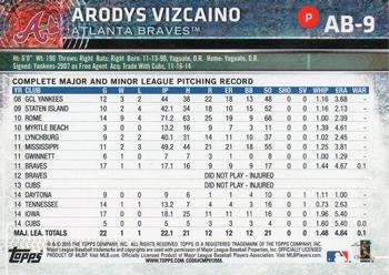 2015 Topps Atlanta Braves #AB-9 Arodys Vizcaino Back