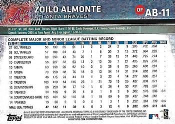 2015 Topps Atlanta Braves #AB-11 Zoilo Almonte Back