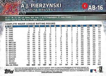 2015 Topps Atlanta Braves #AB16 A.J. Pierzynski Back
