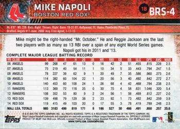 2015 Topps Boston Red Sox #BRS-4 Mike Napoli Back