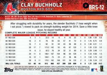 2015 Topps Boston Red Sox #BRS-12 Clay Buchholz Back