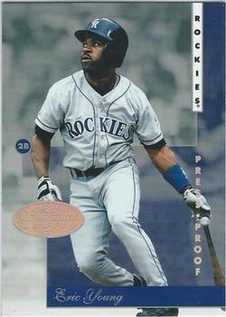 1996 Leaf Signature Series - Press Proofs Platinum #85 Eric Young Front