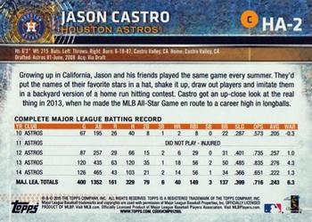 2015 Topps Houston Astros #HA-2 Jason Castro Back