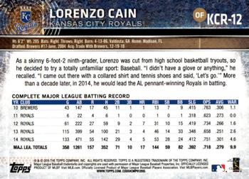 2015 Topps Kansas City Royals #KCR-12 Lorenzo Cain Back