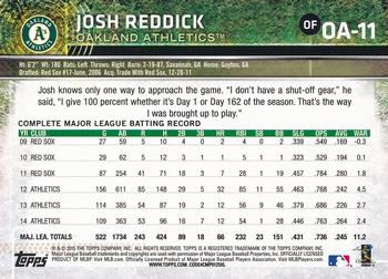2015 Topps Oakland Athletics #OA11 Josh Reddick Back