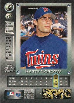 1996 Metal Universe - Platinum #75 Marty Cordova Back