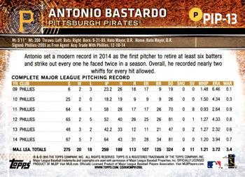 2015 Topps Pittsburgh Pirates #PIP-13 Antonio Bastardo Back