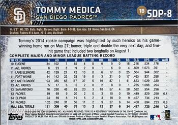 2015 Topps San Diego Padres #SDP-8 Tommy Medica Back
