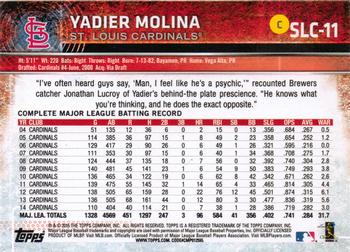 2015 Topps St. Louis Cardinals #SLC-11 Yadier Molina Back