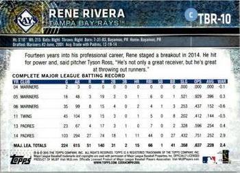 2015 Topps Tampa Bay Rays #TBR10 Rene Rivera Back