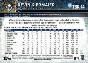 2015 Topps Tampa Bay Rays #TBR14 Kevin Kiermaier Back