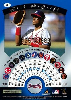 1997 Pinnacle Totally Certified - Platinum Blue #8 Fred McGriff Back