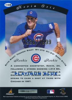 1997 Pinnacle Totally Certified - Platinum Blue #108 Kevin Orie Back