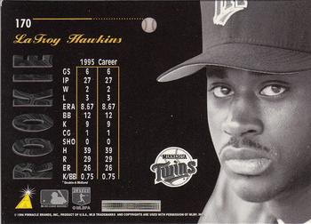 1996 Pinnacle Aficionado - Artist's Proofs #170 LaTroy Hawkins Back