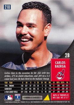 1996 Pinnacle - Foil #218 Carlos Baerga Back