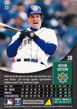 1996 Pinnacle - Foil #231 Kevin Seitzer Back