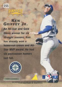 1996 Pinnacle - Foil #255 Ken Griffey Jr. Back