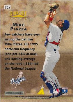 1996 Pinnacle - Foil #265 Mike Piazza Back