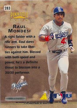 1996 Pinnacle - Foil #283 Raul Mondesi Back