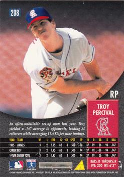 1996 Pinnacle - Foil #298 Troy Percival Back