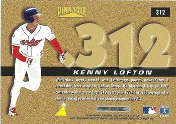 1996 Pinnacle - Foil #312 Kenny Lofton Back
