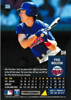 1996 Pinnacle - Foil #335 Paul Molitor Back