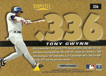 1996 Pinnacle - Foil #336 Tony Gwynn Back
