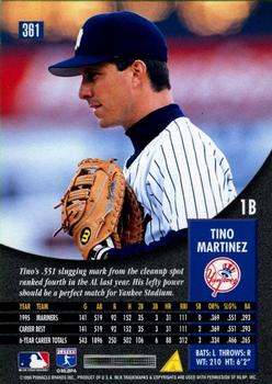 1996 Pinnacle - Foil #361 Tino Martinez Back