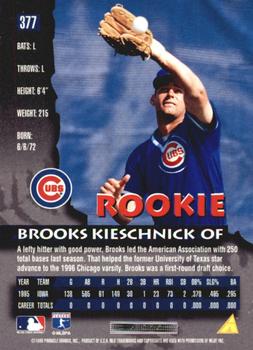 1996 Pinnacle - Foil #377 Brooks Kieschnick Back