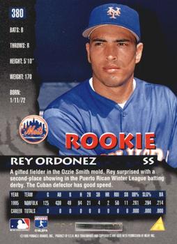 1996 Pinnacle - Foil #380 Rey Ordonez Back