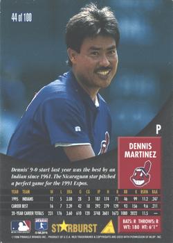 1996 Pinnacle - Starburst Artist's Proofs #44 Dennis Martinez Back