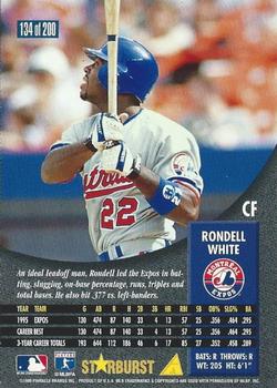 1996 Pinnacle - Starburst Artist's Proofs #134 Rondell White Back