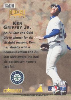 1996 Pinnacle - Starburst Artist's Proofs #155 Ken Griffey Jr. Back