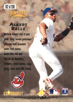 1996 Pinnacle - Starburst Artist's Proofs #162 Albert Belle Back