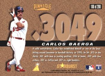 1996 Pinnacle - Starburst Artist's Proofs #188 Carlos Baerga Back