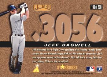1996 Pinnacle - Starburst Artist's Proofs #190 Jeff Bagwell Back