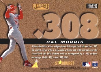 1996 Pinnacle - Starburst Artist's Proofs #193 Hal Morris Back