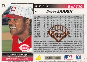 1996 Score - Dugout Collection (Series One) #5 Barry Larkin Back